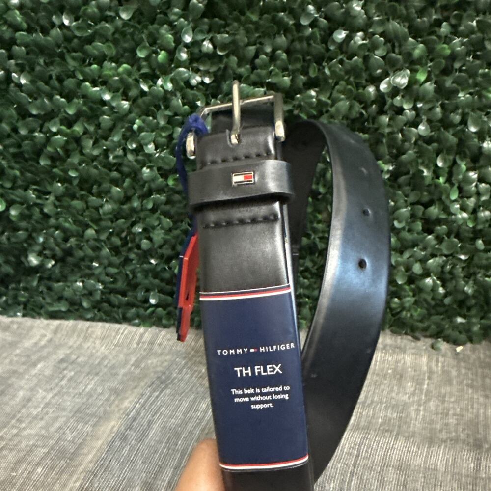 NEW Tommy Hilfiger Mens 50-52 Belt TH Flex Black Belt